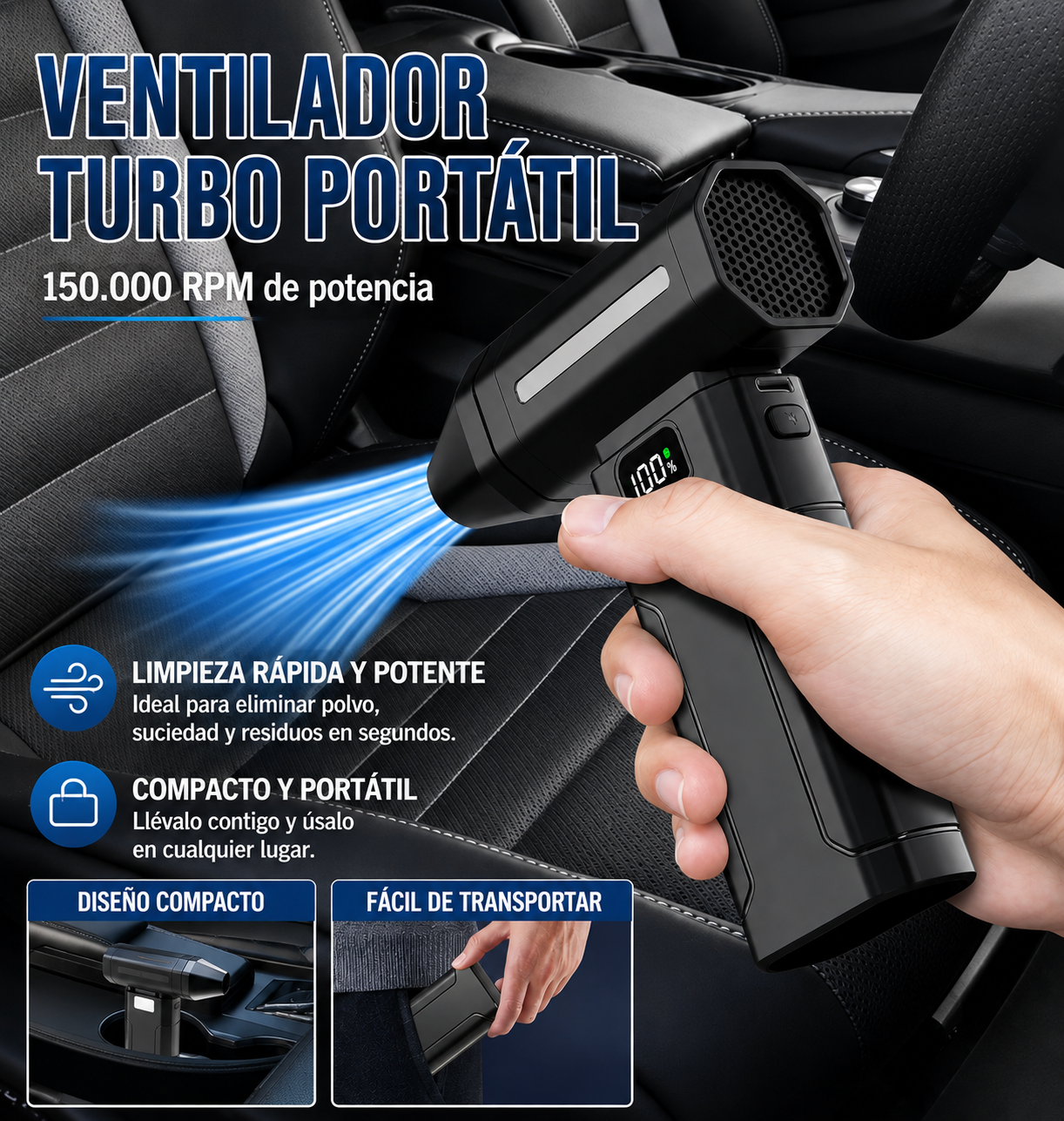 ElectraXofficial | Soplador de aire portátil de alta potencia
